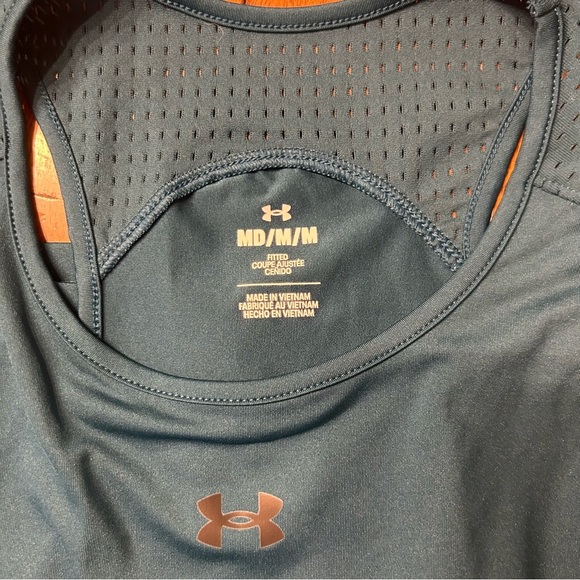 *NWT* Under Armour Mesh Tank Top in Turquoise and Yellow, Size Medium - Picture 8 of 11